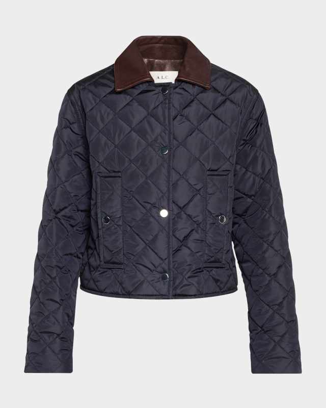 Henri Quilted Contrast Collar Jacket